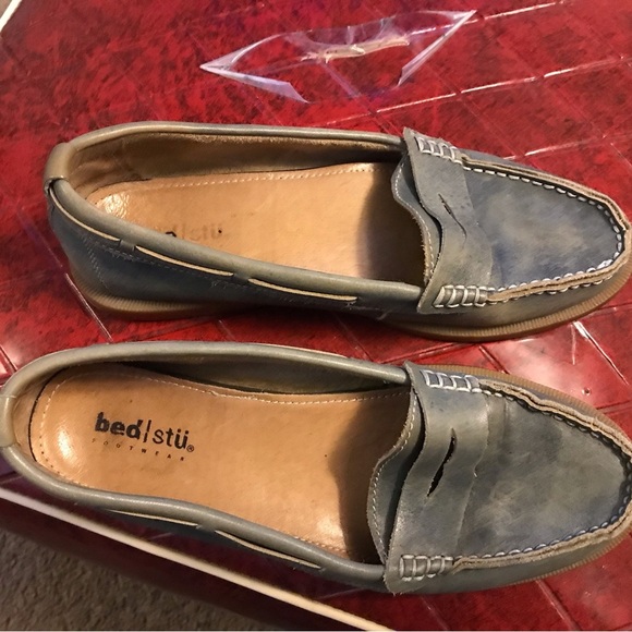 Bed Stu Anthropologie Leather Slip Green Lane Loafer in Green - Size 7 - Picture 8 of 9